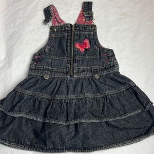 Pumpkin Patch girl’s youth  jean skirt overalls size 5